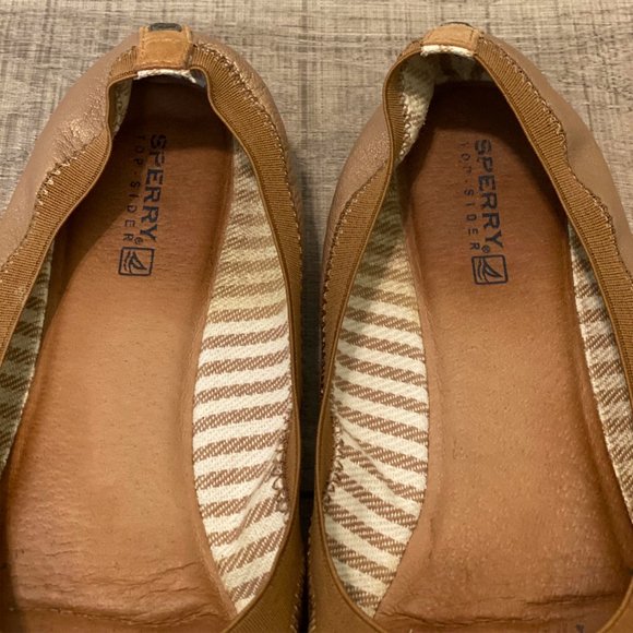 SPERRY TOP SIDER - TAN LEATHER & SUEDE FLAT - Picture 2 of 5